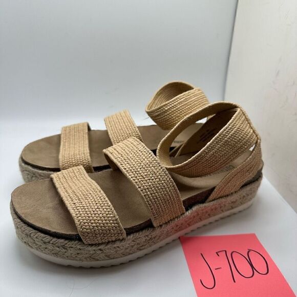 CUSHIONAIRE Women's Cork Espadrille Wedge Sandal 8 NATURAL / RAFFIA - Picture 3 of 7